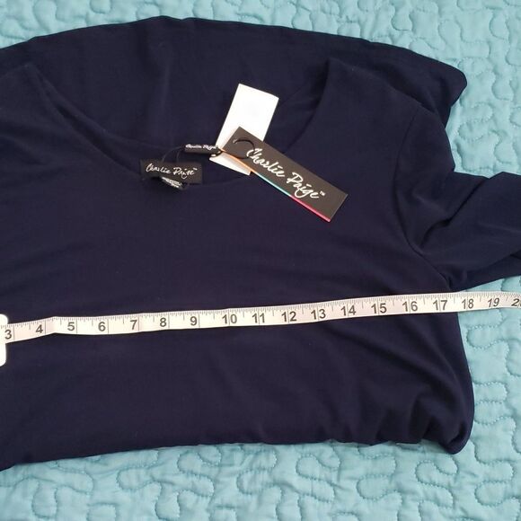 Charlie Paige. Darling 3/4 Sleeve Scoop Neckline with Multi Layers. Size S/M. - Picture 9 of 12